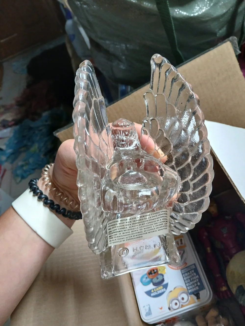 House of Lloyd glass angel tealight holder from 1989.